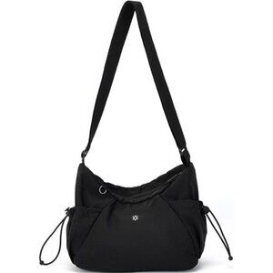 Women Nylon Crossbody Bag Multi-Pocket Black